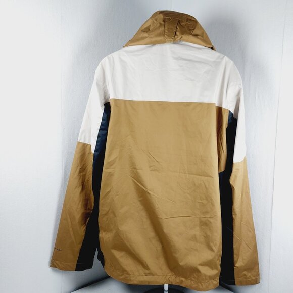 Columbia Men's Tan White Inner Limits III Hooded Outdoor Windbreaker Jacket Sz L - Picture 3 of 13